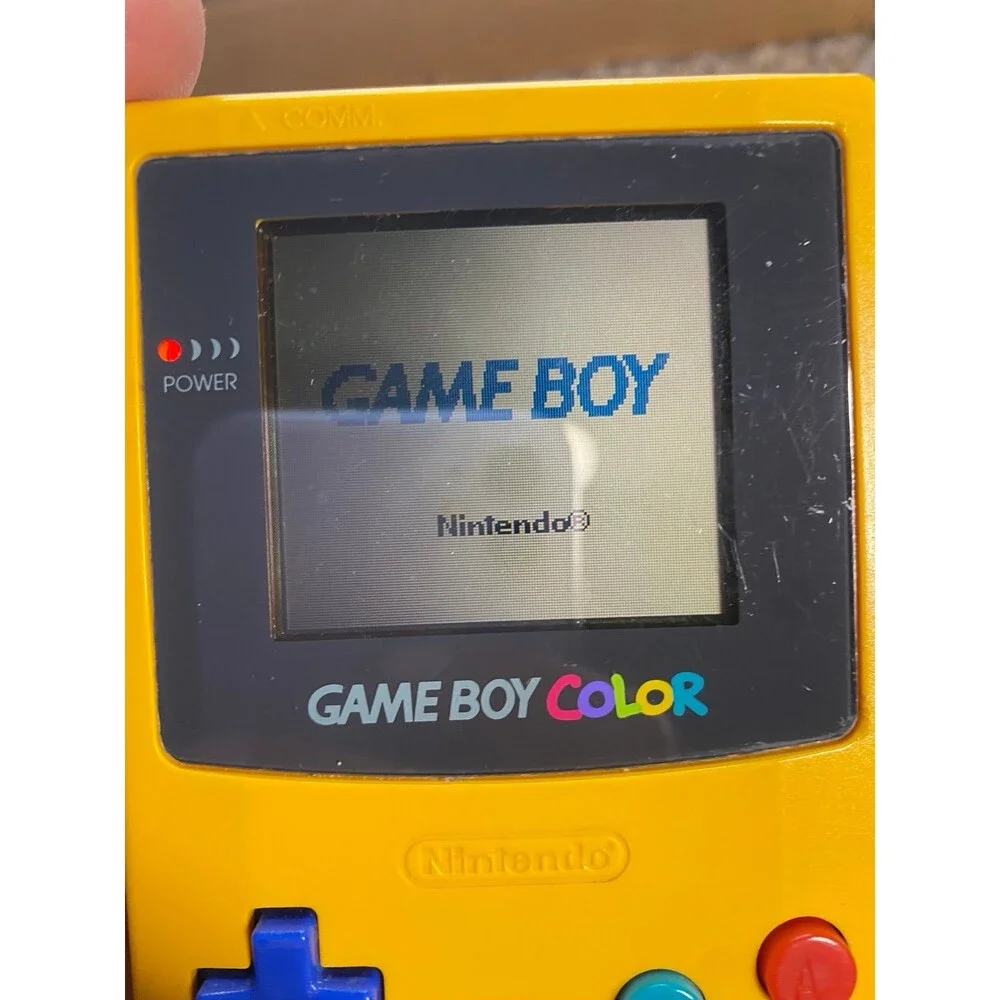 Nintendo GameBoy Color Dandelion Yellow GBC Handheld Console CGB-001 Tested